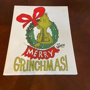Dr. Seuss The Grinch Merry Grinchmas Canvas Wall Art 20x16 Holiday Decor